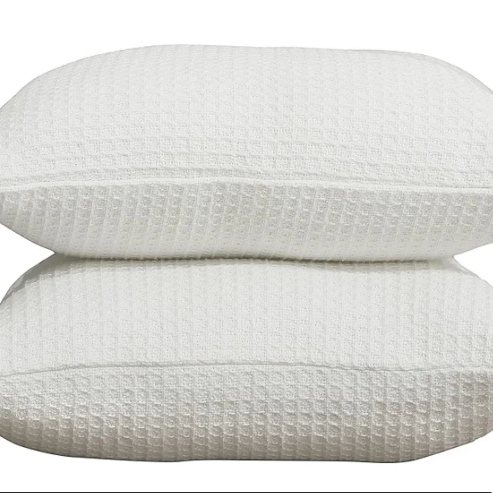 Luxury Home | Chic Ivory Waffle Weave Throw Pillow Covers